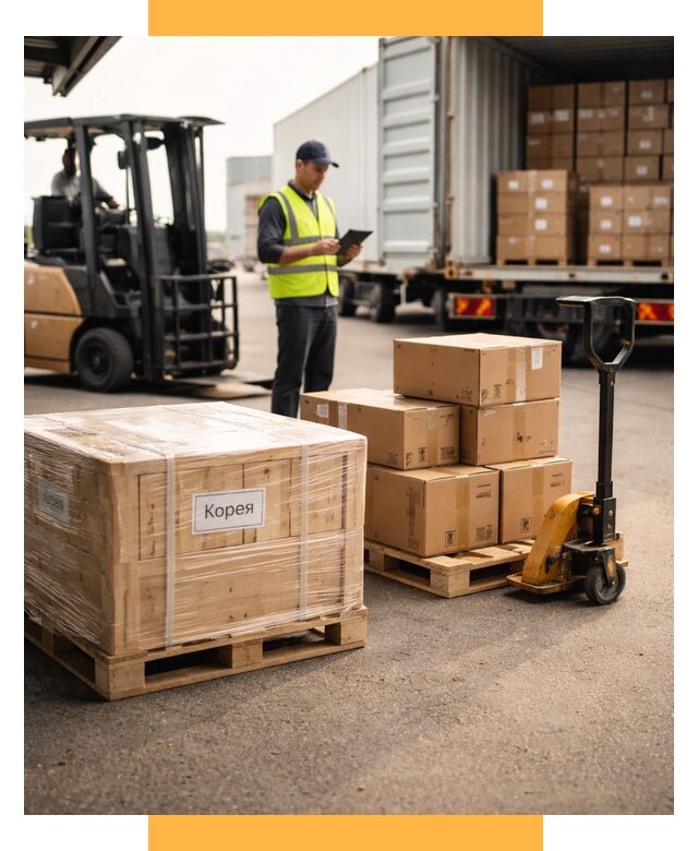 Доставка грузов в Корею из России от 36330 р. | СетСервис-Льм